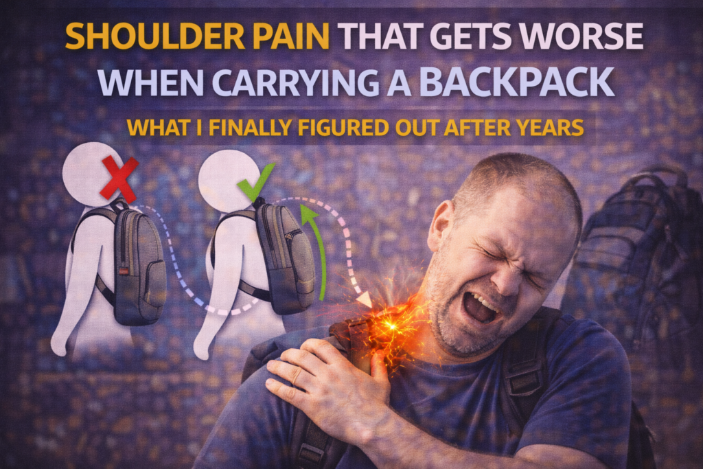 Shoulder Pain That Gets Worse When Carrying a Backpack (What I Finally Figured Out After Years)
